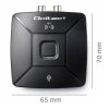 Qoltec Bezprzewodowy transmiter odbiornik Audio HiFi Home&Car | Bluetooth 6.0 | NFC | 2 x RCA | 1 x AUX MiniJack 3.5mm | Mikrofo